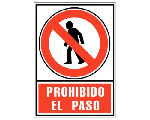 SEÑAL PROHIBIDO EL PASO 210X297MM PVC ROJO ARCHIVO2000 6174-05 RJ (Espera 4 dias)